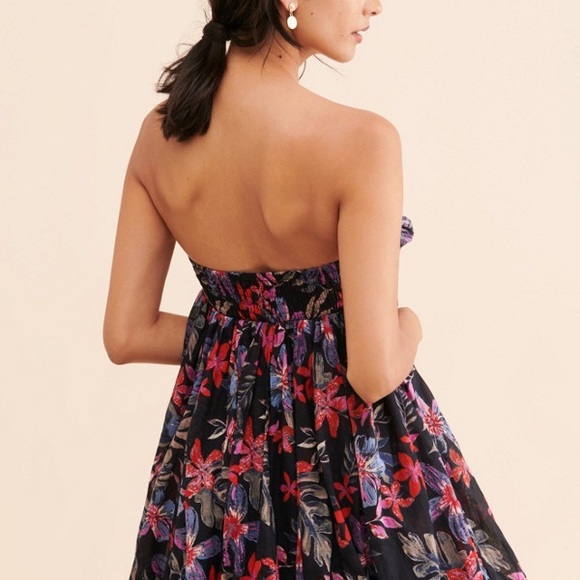 NWOT Free People Mai Tai Multicolor Floral Halter Dress NWOT - Picture 3 of 6